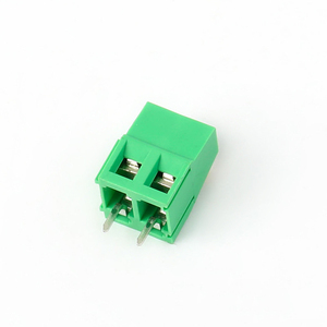 Bloque de terminales de tornillo verde de 2 pines para montaje en PCB, paso de 5.08 mm, 15 A, 300 V, carcasa de PBT - Product Image 1