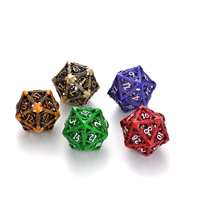 Dadu DND Logam Perunggu Antik Berongga Buatan Tangan Ramah Lingkungan 1 Buah Dadu Polihedral untuk Permainan Peran Hadiah untuk Dungeons Dragons Pathfinder