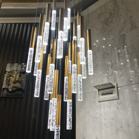 Lustres en cristal Fluo ODM/OEM en métal et cristal, haute performance et excellent rapport qualité-prix, pour escalier