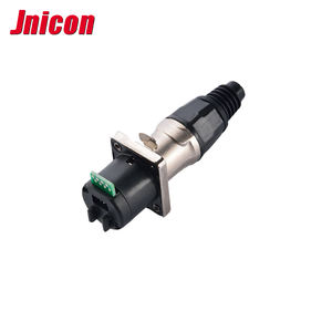 Jnicon M19 impermeable IP67 <span class=keywords><strong>RJ45</strong></span> conector <span class=keywords><strong>RJ45</strong></span> cubierta a prueba de polvo bloqueo <span class=keywords><strong>RJ45</strong></span> hembra Jack redondo exterior Lan <span class=keywords><strong>Cable</strong></span> conector - Product Image 1