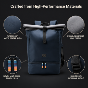 Sac à dos unisexe tendance, étanche, antivol, pour ordinateur portable, avec fermeture éclair USB, doublure en nylon et polyester, capacité de 20 à 39 L, physiologique - Product Image 2