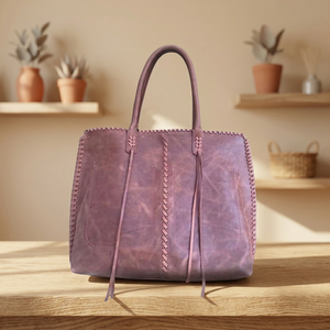 B.S INTERNATIONAL Latest Trend Genuine Leather Girls' Vintage Waterproof Zipper Clutch Candy Pattern Stripe Decoration Large - Product Image 3