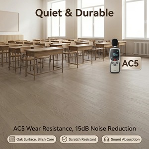 <span class=keywords><strong>Laminado</strong></span> <span class=keywords><strong>de</strong></span> <span class=keywords><strong>Roble</strong></span> Resistente a los Arañazos con Sustrato <span class=keywords><strong>de</strong></span> Abedul Ruso para Pisos <span class=keywords><strong>de</strong></span> Oficinas, Escuelas, Salas <span class=keywords><strong>de</strong></span> Estar, Exteriores y Sótanos - Product Image 1