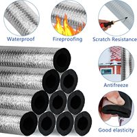 10 pièces de tubes isolants thermiques auto-adhésifs en mousse avec feuille d'aluminium pour tuyaux d'hiver, arroseurs, chauffe-eau et protection contre le gel en construction
