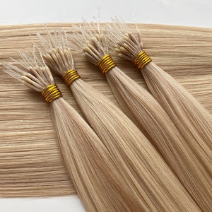 Colla <span class=keywords><strong>meno</strong></span> di alta qualità doppio disegnato plastica Nano anello vergine estensione dei capelli umani - Product Image 1