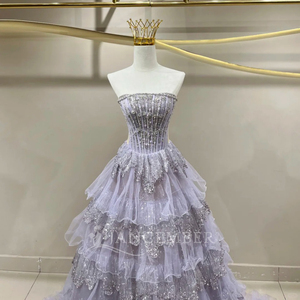 Jancember JFH116 Vestido de Quinceañera Encantador y Brillante, <span class=keywords><strong>Alta</strong></span> <span class=keywords><strong>Costura</strong></span>, Vestido de Fiesta Largo con Pedrería - Product Image 3