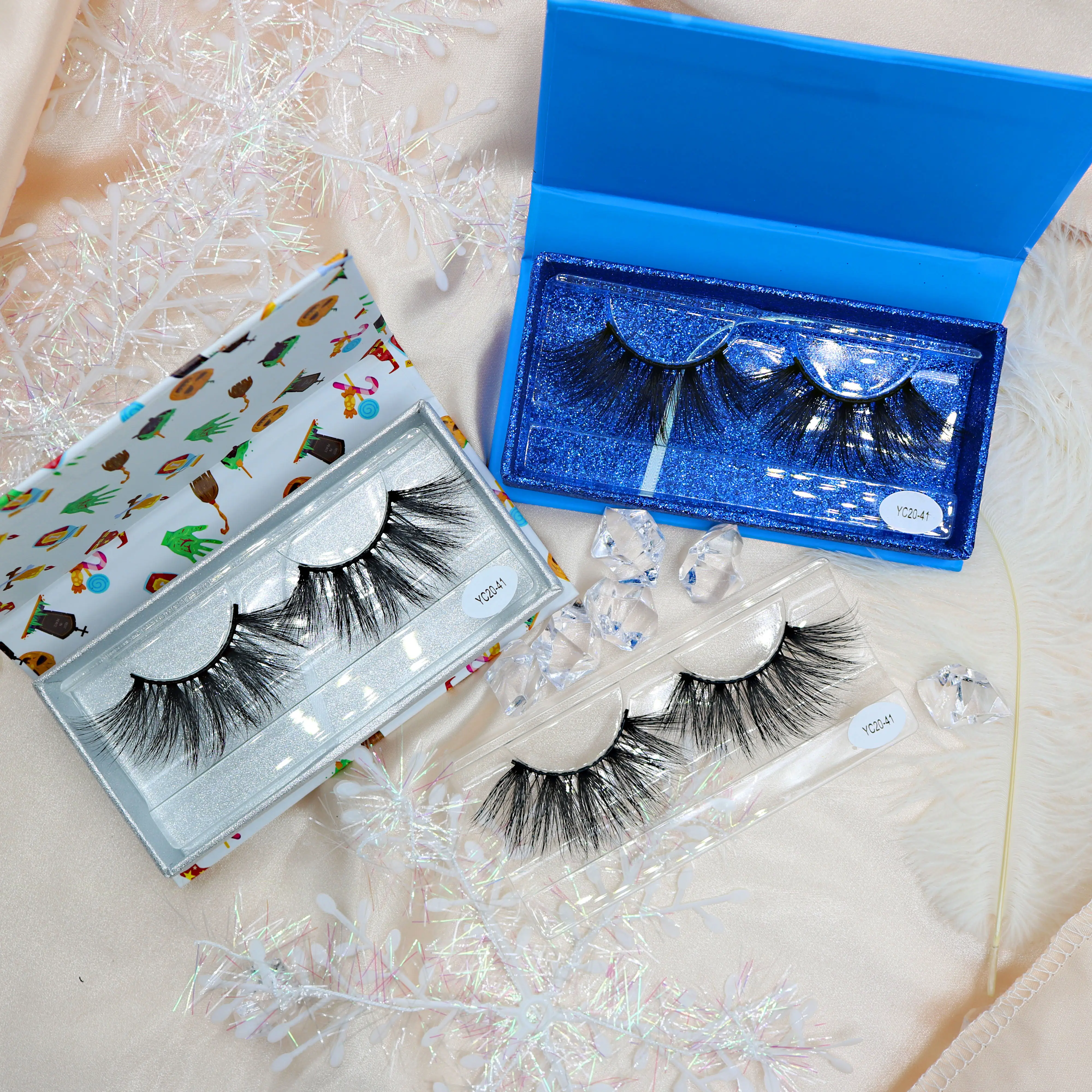 Hot packaging box eyelash box packaging 5d mink lashes custom eyelash with sales box