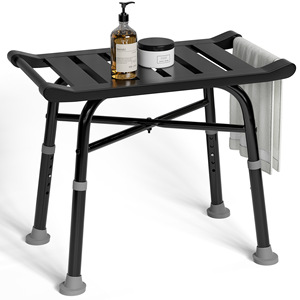 Aluminum and iron <b>bathroom</b> <b>stool</b>, toilet shower <b>stool</b>, non-slip seat, shoe changing <b>stool</b>, storage <b>stool</b>, height adjustable - Product Image 3