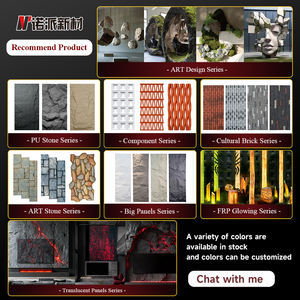 3000x1200 chịu nhiệt chống ô nhiễm Polyurethane Đá Nhân Tạo 3D PU đá Hội Đồng Quản Trị Lớn tấm Tường Bảng điều khiển - Product Image 5