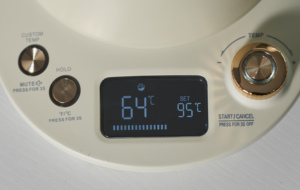 <span class=keywords><strong>Bouilloire</strong></span> électrique en acier inoxydable à col de cygne de 1,0 L, cafetière, grand écran LCD, réglage de la température et maintien au chaud - Product Image 4