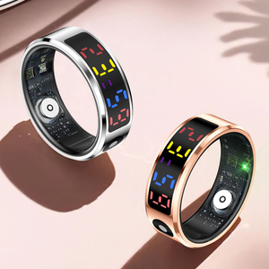 Anillo Inteligente R12 con Pantalla a Color, Monitor <span class=keywords><strong>de</strong></span> Frecuencia Cardíaca, Oxígeno en Sangre, Sueño y Salud, Anillo Inteligente <span class=keywords><strong>de</strong></span> Acero Inoxidable con Pantalla - Product Image 2