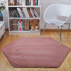 Alfombra Hexagonal Esponjosa para Habitación Infantil, Alfombra de Pelo Largo y Suave para Guardería, Alfombra de Peluche para Tienda de Princesas, para Dormitorio de Adolescentes - Product Image 5