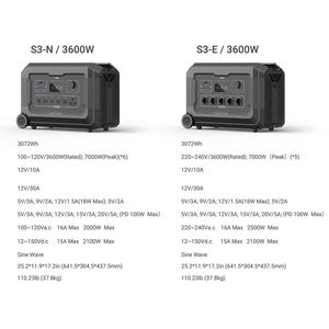 Offre Spéciale : Centrale Électrique Portable LiFePO4 3000W, Générateur Solaire 3600W avec Recharge pour Véhicules Électriques - Product Image 3