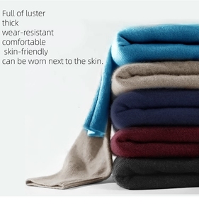 Luxury High-quality Semi-tall Collar Casual Customized <strong>Men's</strong> <strong>Turtleneck</strong> Pullover Knit <strong>Men</strong> Wool <strong>Sweater</strong> - Product Image 5