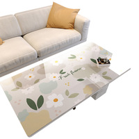 Nappe de table en PVC souple, style nordique, imperméable, résistante à l'huile, nettoyable, anti-brûlure, pour table basse et table à manger, usage domestique