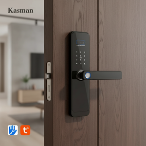 กุญแจล็อคประตูไม้ Kasman SOURCE PRICE ระบบจดจำใบหน้า <span class=keywords><strong>Tuya</strong></span> <span class=keywords><strong>Ttlock</strong></span> Wifi 3 มิติ ระบบสแกนฝ่ามือ สไตล์นอร์ดิก สมาร์ทล็อค - Product Image 1