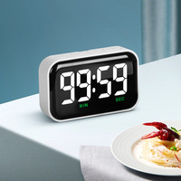 Syh1234 Pantalla LED grande Temporizador de cocina Cuenta regresiva simple Reloj despertador Recordatorio electrónico con función magnética Gestión de horneado