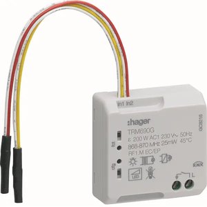 TRM690G compatibile con Hagers Micromodulo radio KNX a incasso Quicklink 2 ingressi + 1 uscita 200W AC1 2 fili - Product Image 1