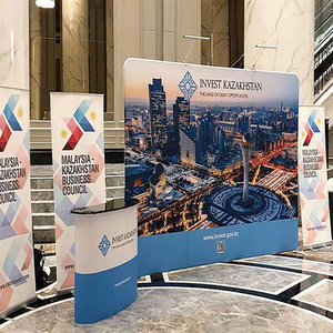 Kustom Premium aksi cepat menunjukkan ketegangan kain mudah dipasang pesta meriah iklan komersial tampilan dinding berdiri latar belakang - Product Image 2