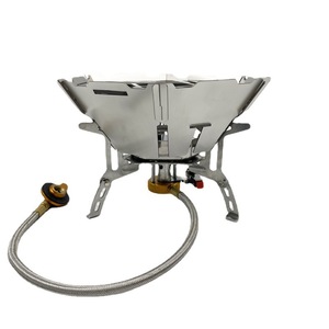 Deflector de viento para estufa de gas portátil, accesorio plegable de acero inoxidable para acampar - Product Image 5
