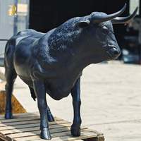 Escultura de Toro de Bronce de Tamaño Real RELONG, Alta Calidad, Personalizable, para Exteriores y Granjas