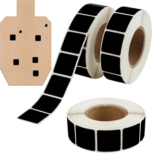 1000 pegatinas cuadradas de entrenamiento de tiro por rollo, parches autoadhesivos de papel de 22 mm para reparación de objetivos, accesorio portátil para objetivos. - Product Image 2
