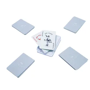 custom printing advertising white playing card with clear box design print your logo high quality terse style playing cards