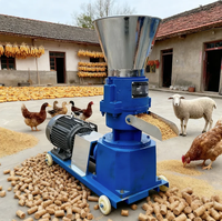 Machine à granulés d'aliments automatique en acier inoxydable pour ferme, haute productivité, 220V, 500kg/h, pour l'alimentation du bétail