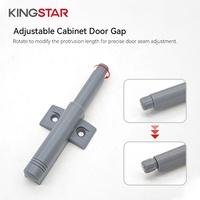 Amortisseur de porte à fermeture douce KINGSTAR pour meubles de bureau à domicile, système de loquet coulissant à poussoir dissimulé, capuchon en plastique