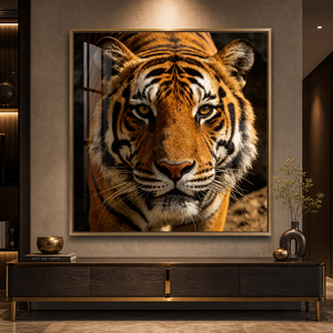 Dipinto su Porcellana Cristallina 50x50/40X80cm Tigri e Leoni, Stampe Moderne ad Alta Definizione <span class=keywords><strong>di</strong></span> Animali, Quadri da Parete - Product Image 4