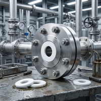 Gasket Komposit PTFE Virgin Anti-korosi dengan Kedap Gas Superior untuk Industri Petrokimia, Pasokan Stabil OEM/ODM Khusus