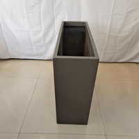 Maceta Metálica Moderna Minimalista Cuadrada para Exteriores con Recubrimiento en Polvo para Plantas de Jardín, Flores y Plantas Verdes