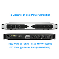 FP-2000 Amplificador de Potencia Digital de 2 Canales, 4800W RMS, 1U, Montaje en Rack, Amplificador de Audio Profesional para KTV, Sonido en Vivo y Escenarios