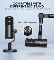 Microphone dynamique professionnel à gain élevé PD100 avec 132 dB SPL pour interview en extérieur, performance sur scène