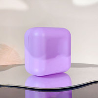 Boîte à coussin d'air vide en plastique ABS violet, carrée et arrondie, personnalisable, 15G, pour emballage de fond de teint et maquillage – Vente en gros