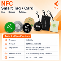 Étiquette NFC en époxy anti-métal pré-imprimée avec code QR URL Xinyerfid Ntag216 213 215, programmable pour l'interaction dans les jeux