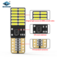 OEM ODM Helligkeit Canbus 6000k 12v w5w 4014 24SMD Kein Fehler Strobe Auto Glühbirnen für t10 LED