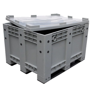 Tái sử dụng rắn unfoldable nhựa Pallet bin <span class=keywords><strong>container</strong></span> cho nông nghiệp rau quả tươi trái cây Giao thông vận tải - Product Image 4