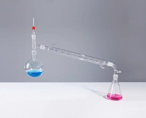 Thủy tinh bình thường áp suất thiết bị chưng cất phòng thí nghiệm giảm áp suất chưng cất trào ngược thiết bị chưng cất vắt. - Product Image 3