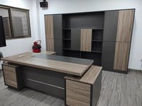 Bureau de direction de luxe avec double armoire et chaise, combinaison simple et moderne, grande table de classe pour patron, directeur, PDG