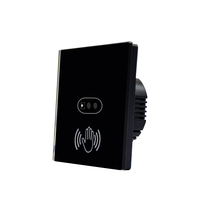 CNSKOU US EU Luminaire mural intelligent étanche à poteau unique 10A Connectivité Wi-Fi Utilisation domestique Capteur infrarouge Panneau en verre et PC 240V