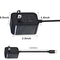 Adaptateur secteur ETL 12V 1A 2A 3A Type C avec prise US 36W, câble Type C de 1 m, matériau ABS, certifié CE FCC pour ordinateurs portables