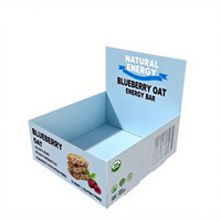 Boîte de présentation PDQ personnalisée pour barres chocolatées Candy Power-Boîte d'emballage UV en matériaux recyclés, prête à déchirer, pour aliments au détail