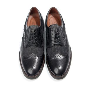 รองเท้าเดรสผู้ชายแบรนด์หรู ดีไซน์เนอร์  แบบผูกเชือก หัวเหลี่ยม ระบายอากาศได้ดี น้ำหนักเบา กันลื่น วัสดุหนัง Valentina สวมใส่สบาย - Product Image 1