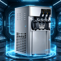 Machine à glace molle de comptoir à commande intelligente, en acier inoxydable, haute capacité 18L/H