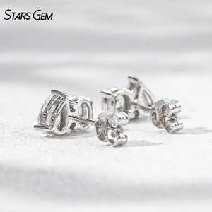 Boucles d'oreilles en diamant de laboratoire, or 10K, taille poire, 1,42 carats au total, couleur DEF, clarté VS, diamants cultivés en laboratoire - Product Image 3