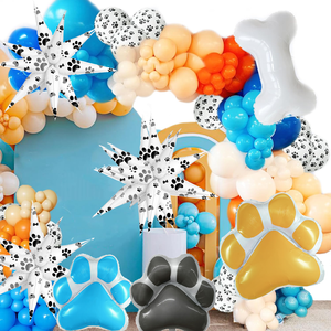Perlengkapan dekorasi pesta anjing CYmylar balon kaki anjing cetakan kaki bintang balon foil globos - Product Image 1