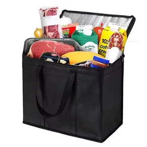 حقيبة الغداء المعزولة الباردة القابلة لإعادة الاستخدام للترويج بشعار مخصص حقيبة تبريد الثلج غير المنسوجة صديقة للبيئة للأطعمة