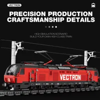 Reobrix 66019 MOC City Trains, Kit de Modelo de Tren Eléctrico Europeo de Pasajeros, 1889 Piezas, Bloques de Construcción para Adultos, Regalos