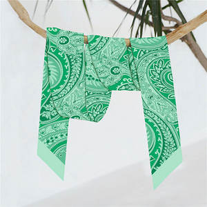 Stile coreano serie di uccelli floreali nastro lungo piccola sciarpa alla moda materiale artistico in poliestere per abbigliamento estivo sul posto di lavoro per le donne - Product Image 2